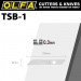 OLFA SPARE BLADES FOR TS1 6MM (5PK)